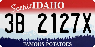 ID license plate 3B2127X