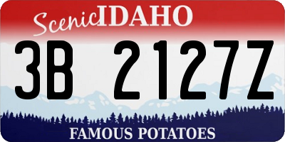 ID license plate 3B2127Z