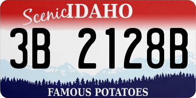 ID license plate 3B2128B