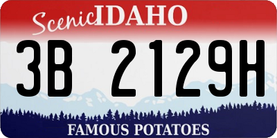 ID license plate 3B2129H