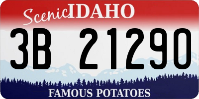 ID license plate 3B2129O