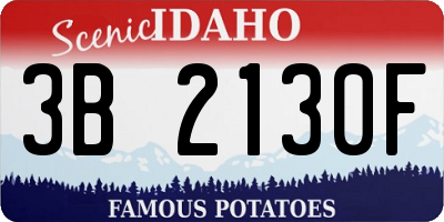 ID license plate 3B2130F