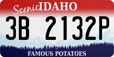 ID license plate 3B2132P