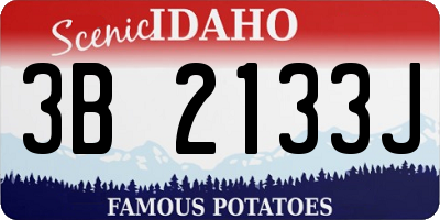 ID license plate 3B2133J