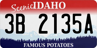ID license plate 3B2135A