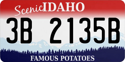 ID license plate 3B2135B