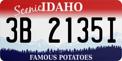 ID license plate 3B2135I