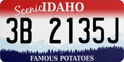 ID license plate 3B2135J