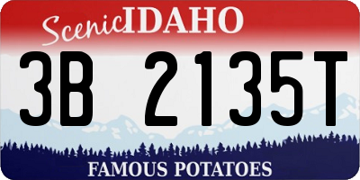 ID license plate 3B2135T