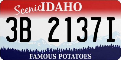 ID license plate 3B2137I
