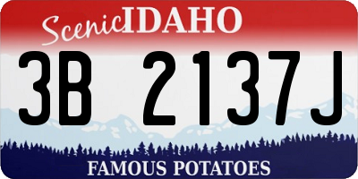 ID license plate 3B2137J