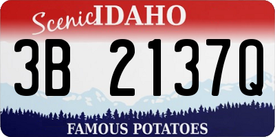 ID license plate 3B2137Q