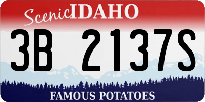 ID license plate 3B2137S