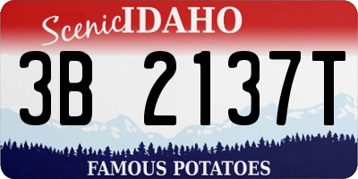 ID license plate 3B2137T