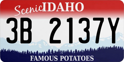 ID license plate 3B2137Y