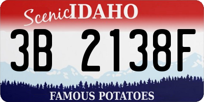 ID license plate 3B2138F