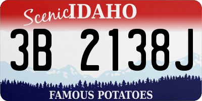 ID license plate 3B2138J