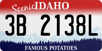 ID license plate 3B2138L