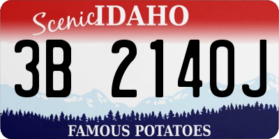 ID license plate 3B2140J
