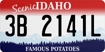 ID license plate 3B2141L