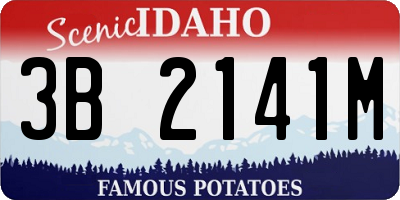 ID license plate 3B2141M
