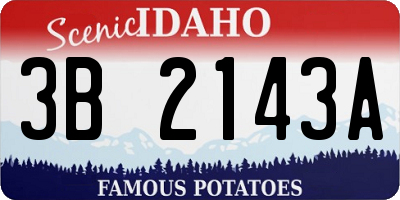 ID license plate 3B2143A