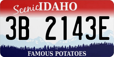 ID license plate 3B2143E