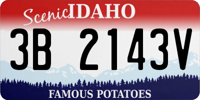 ID license plate 3B2143V
