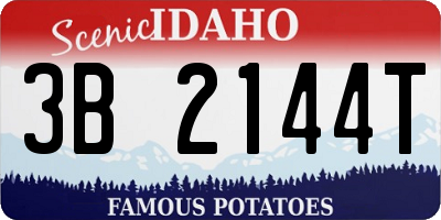 ID license plate 3B2144T