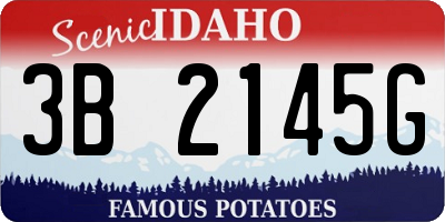 ID license plate 3B2145G