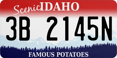 ID license plate 3B2145N