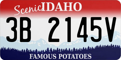ID license plate 3B2145V