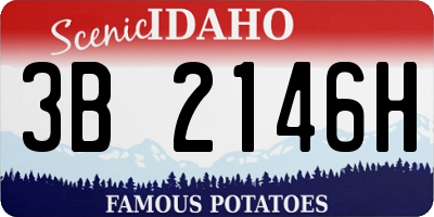 ID license plate 3B2146H