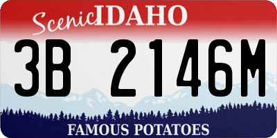 ID license plate 3B2146M