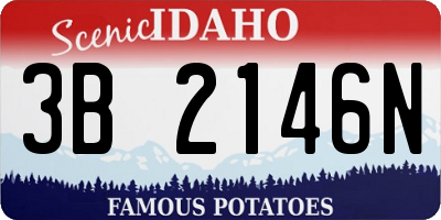 ID license plate 3B2146N