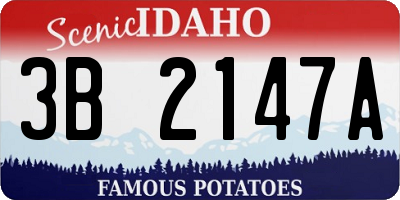 ID license plate 3B2147A