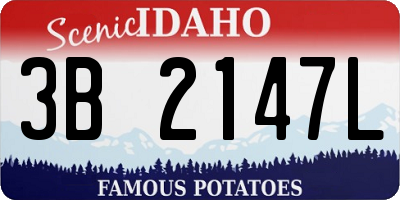 ID license plate 3B2147L