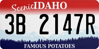 ID license plate 3B2147R