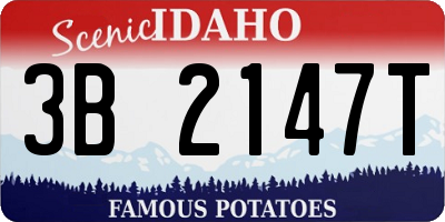 ID license plate 3B2147T