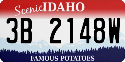 ID license plate 3B2148W