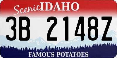 ID license plate 3B2148Z