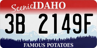 ID license plate 3B2149F