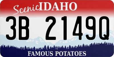 ID license plate 3B2149Q