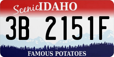 ID license plate 3B2151F