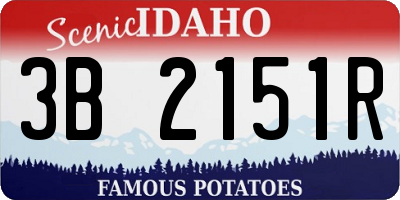 ID license plate 3B2151R