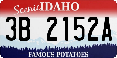 ID license plate 3B2152A