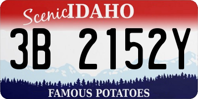 ID license plate 3B2152Y