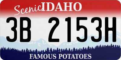 ID license plate 3B2153H