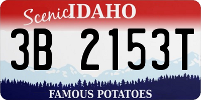 ID license plate 3B2153T