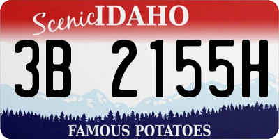 ID license plate 3B2155H